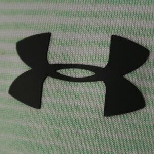 Under Armour Mint Green Striped The Playoff Polo (L) OMG! 😎